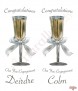 Engagement Glasses with Photo Candle (White) - Click to Zoom