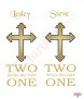 Two Shall Become One Gold Wedding Candles (White) - Click to Zoom