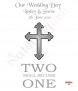 Two Shall Become One Silver Wedding Candles (White) - Click to Zoom