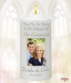 Engagement Glasses and Ribbons Favour Candle (White) - Click to Zoom