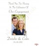 Engagement Glasses and Ribbons Favour Candle (White) - Click to Zoom