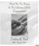 Engagement Glasses and Ring Favour Candle (White) - Click to Zoom
