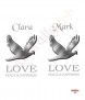 Love & Dove Silver Wedding Candles (White) - Click to Zoom