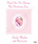 Booties Lace & Gingham Christening Favour (White) - Click to Zoom