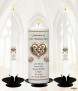 Celtic Heart Gold Wedding Candles (White) - Click to Zoom