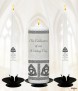 Trinity Knot Silver Wedding Candles (White) - Click to Zoom