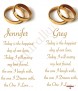 Memories Collage Gold Rings Wedding Candles (White) - Click to Zoom