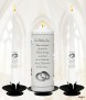 Memories Collage Silver Rings Wedding Candles (White) - Click to Zoom