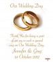 Memories Collage Gold Rings Wedding Favour (White) - Click to Zoom