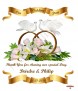 Wedding Bouquet Gold Wedding Favour (White) - Click to Zoom