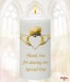 Claddagh Heart Gold Wedding Favour (White) - Click to Zoom