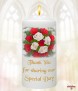 Red Rose Bouquet Gold Wedding Favour (White) - Click to Zoom
