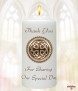 Celtic Sheild Gold Wedding Favour (White) - Click to Zoom