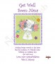 White Teddy & Flowers Get Well Soon Personalised Candle - Click to Zoom