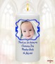 Scroll Blue Photo Christening Favour (White) - Click to Zoom