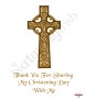 Holy Cross Gold Christening Favour (White) - Click to Zoom