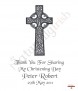 Holy Cross Silver Christening Favour (White) - Click to Zoom