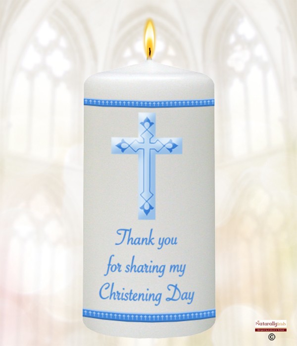 Christening Cross Blue Christening Favour