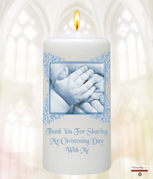 Baby Hands Blue Christening Favour