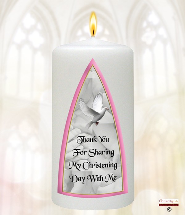 Irish Baby Blessing Pink Christening Favour