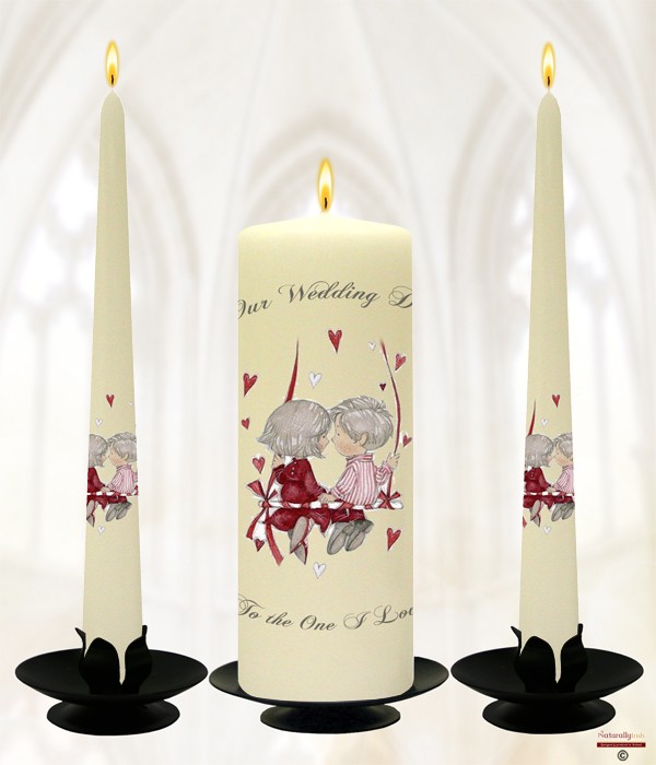 Swing of Love Wedding Candles