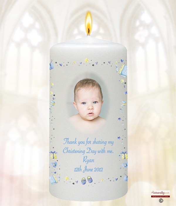 Stars & Hearts Blue Christening Favour