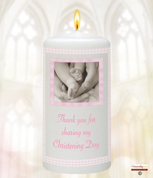 Gingham Feet Girl Christening Favour