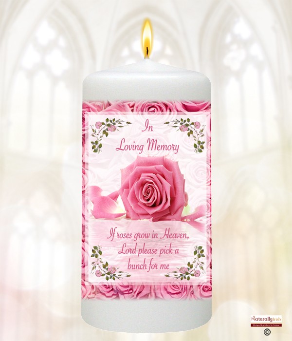Pink Rose Remembrance Favour