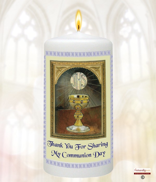The Blue Chalice Communion Favour Candle