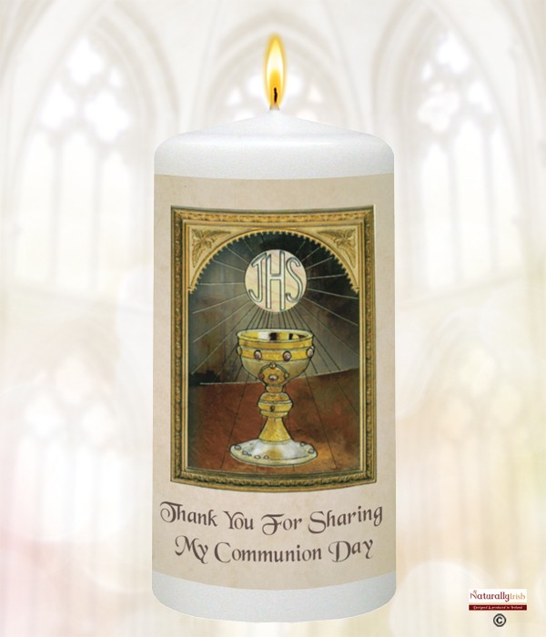 Gold Chalice Communion Favour Candle