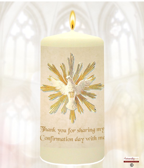 Gold Dove Confirmation Favour Candle