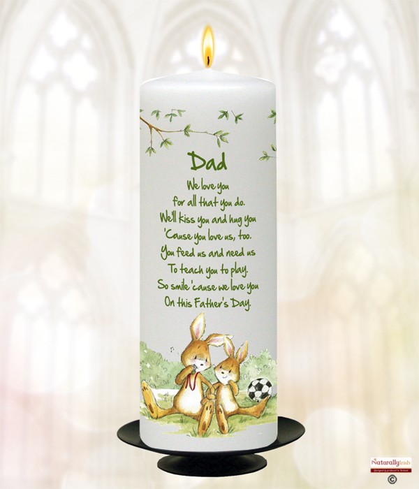 Bunnies & Football Candle