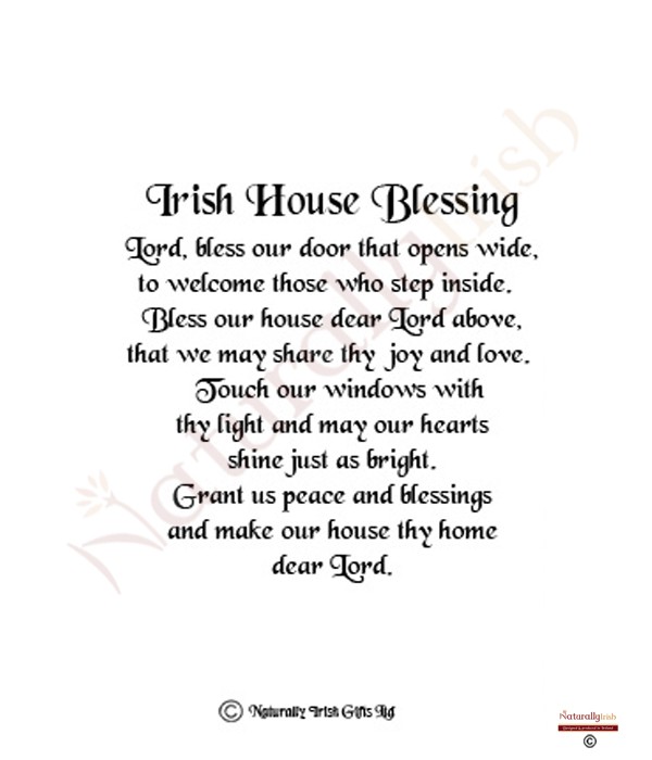 Naturally Irish Irish House Blessing 8x6 Verse Frame 874156