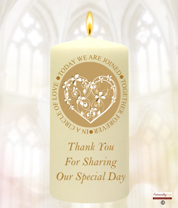 Flower Heart Gold Favour