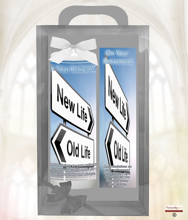 Retirement - Life Sign - 9inch White Candle