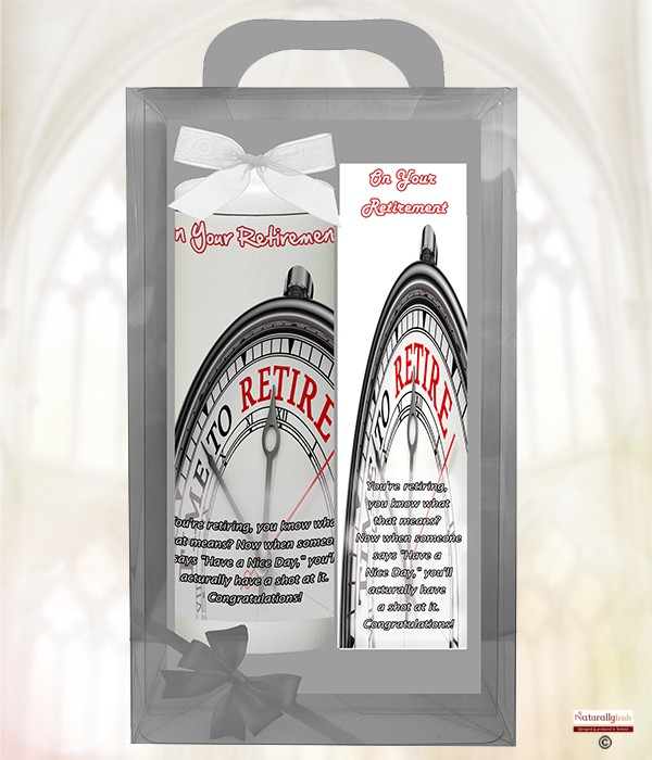 Retirement - Time - 9inch White Candle