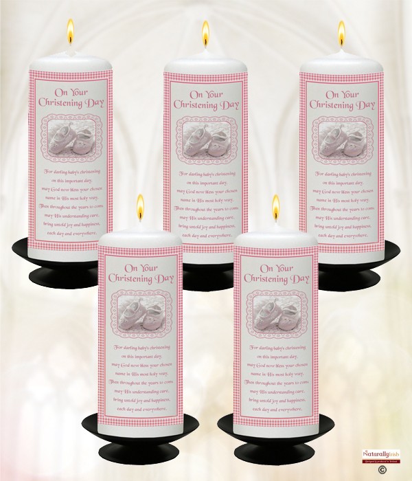 Christening Gingham Shoes Pink Mixed Box of 20