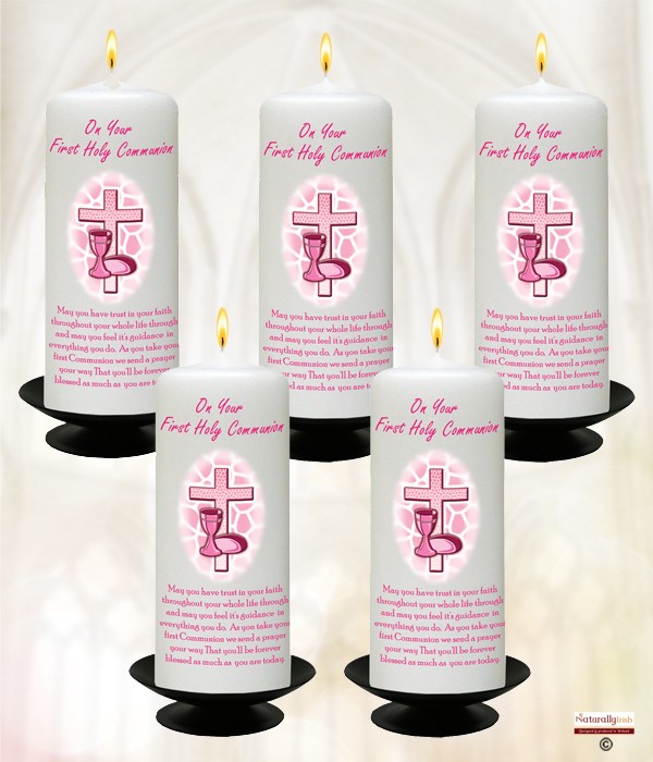 Communion - Cross & Chalice Pink Mixed Box of 20