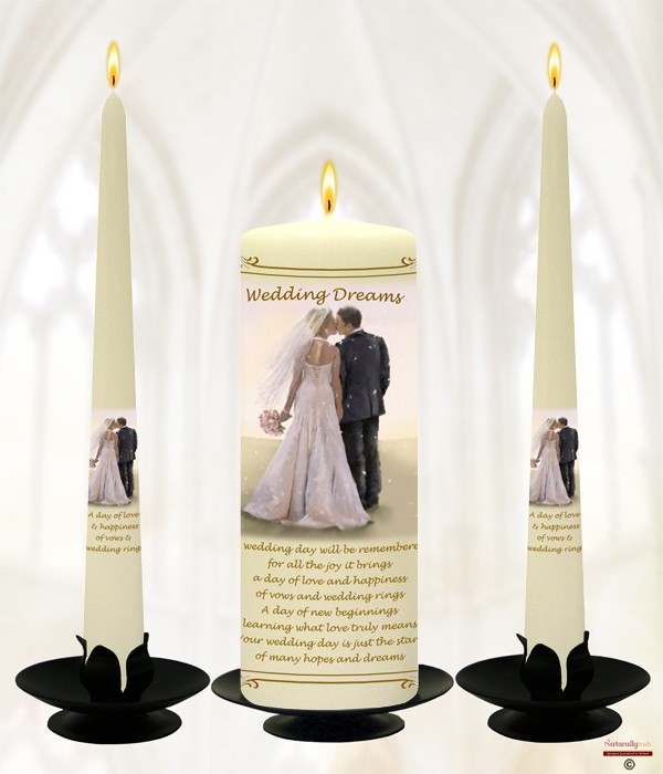 Wedding Dreams Gold Wedding Candles