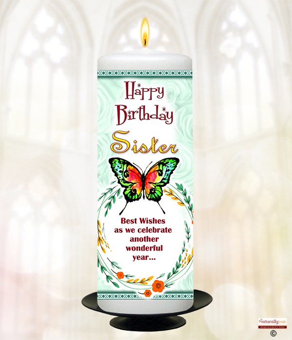 Birthday Butterfly Green Sister