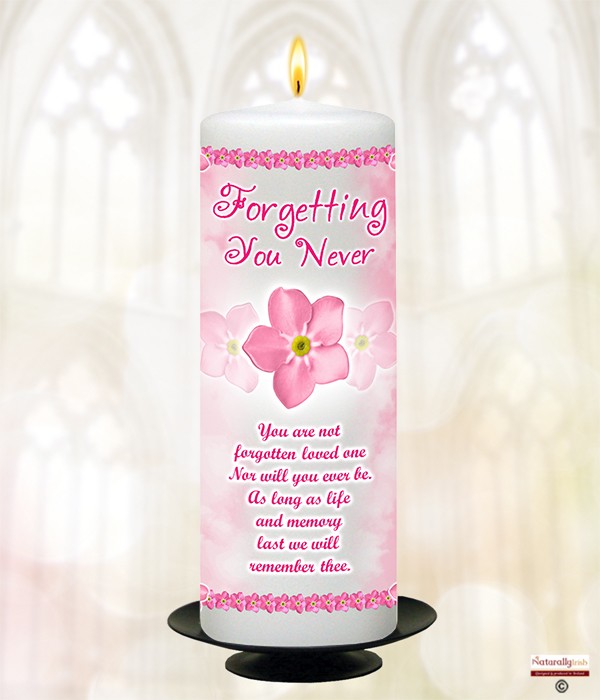 Forgetting you never Remembrance Candle