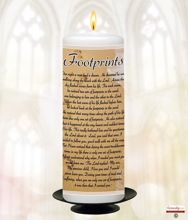 Footprints Remembrance Candle