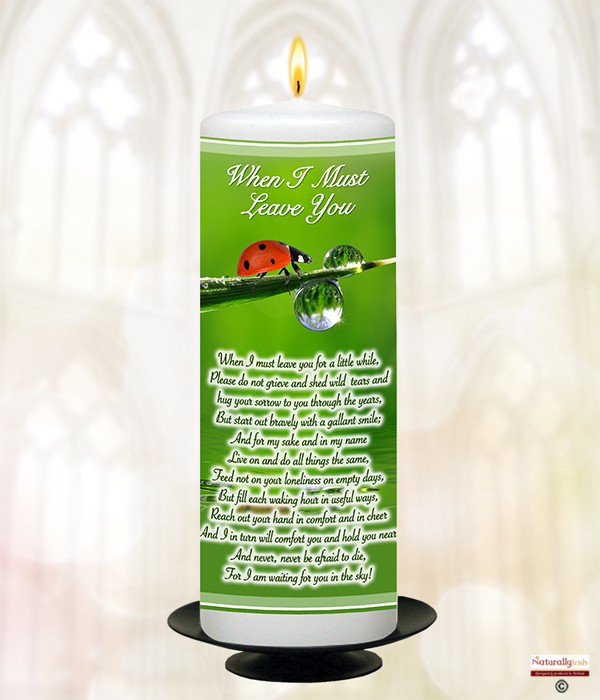Ladybug & Raindrop Remembrance Candle
