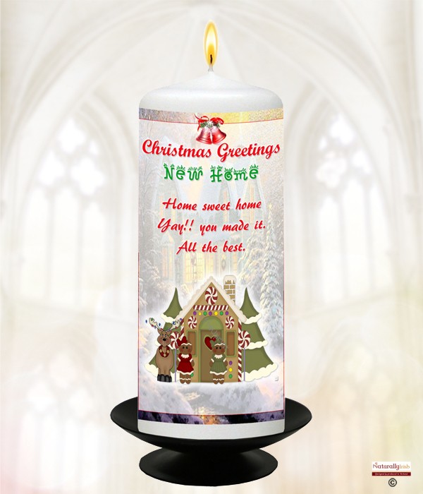 New Home Gingerbread House Christmas Candle