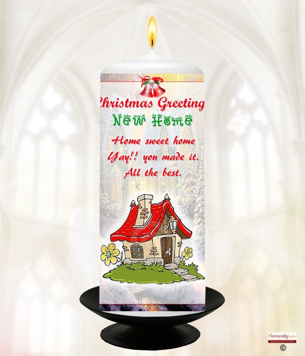 New Home Woodland House Christmas Candle