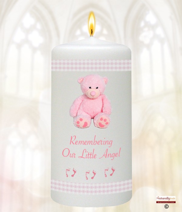 Pink Teddy Remembrance Favour (Ivory/White)