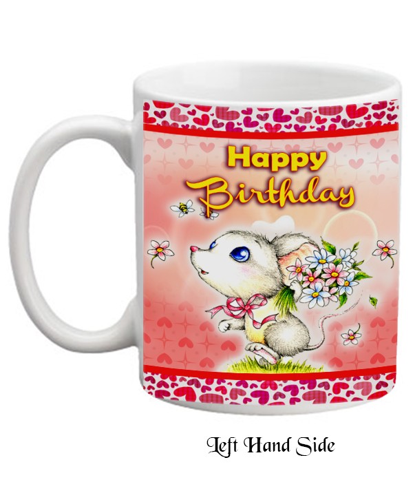 Happy Birthday Cutie Flowers Mug