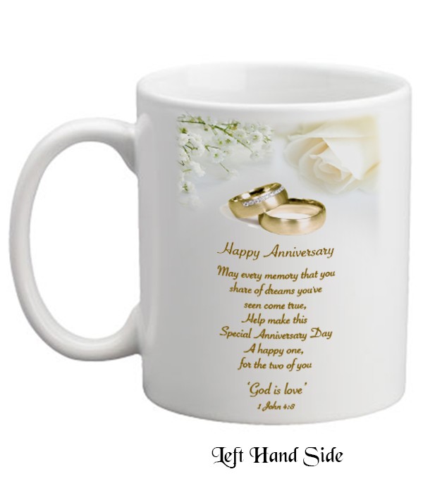 Anniversary Rings Personalised Mug