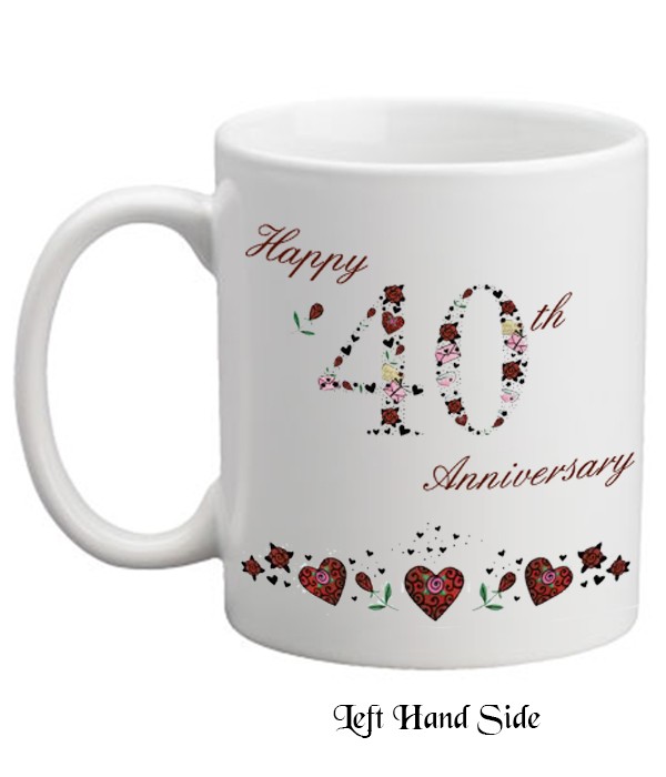 40th Anniversary Personalised Mug