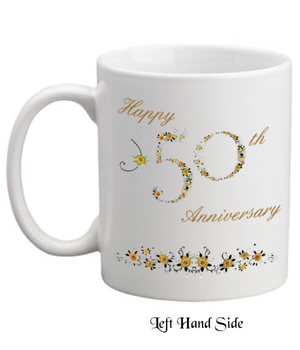 50th Anniversary Personalised Mug